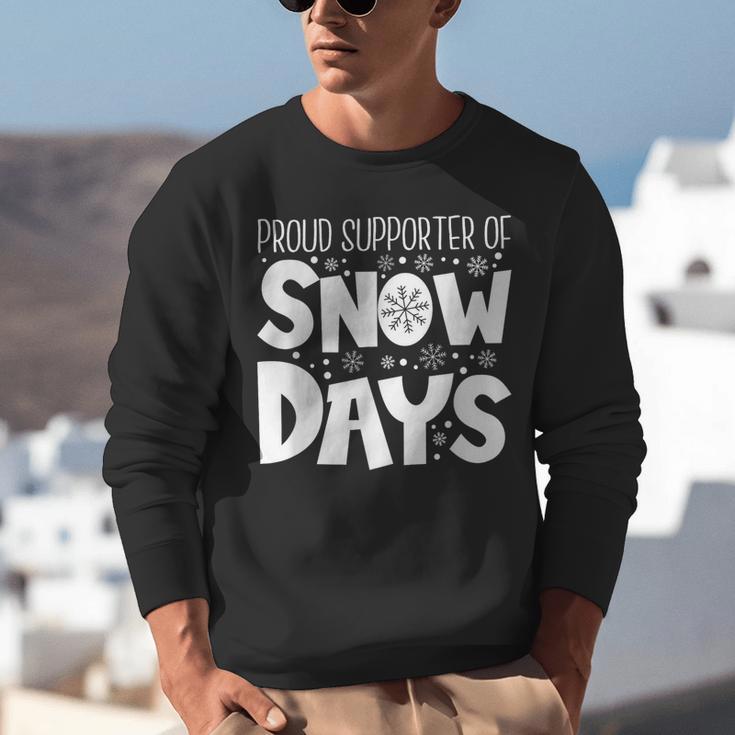 Proud Supporter Of Snow Days Teacher Christmas Men Women Unisex Sweatshirt, funny gift