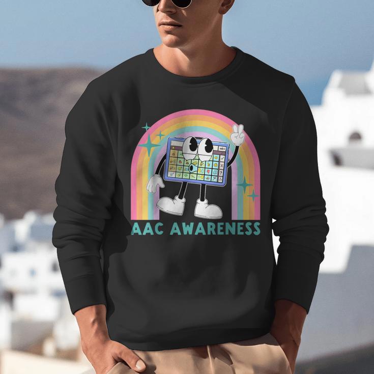 Rainbow AAC Awareness Month SPED Teacher SLP Communication Unisex Sweatshirt, funny gift Rainbow AAC Awareness Month SPED Teacher SLP Communication Unisex Sweatshirt, funny gift