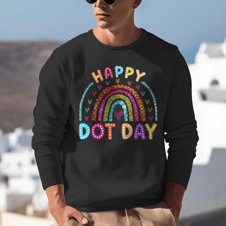 Rainbow Happy Dot Day Shirts Teacher Kids September 15th Unisex Sweatshirt, funny gift Rainbow Happy Dot Day Shirts Teacher Kids September 15th Unisex Sweatshirt, funny gift