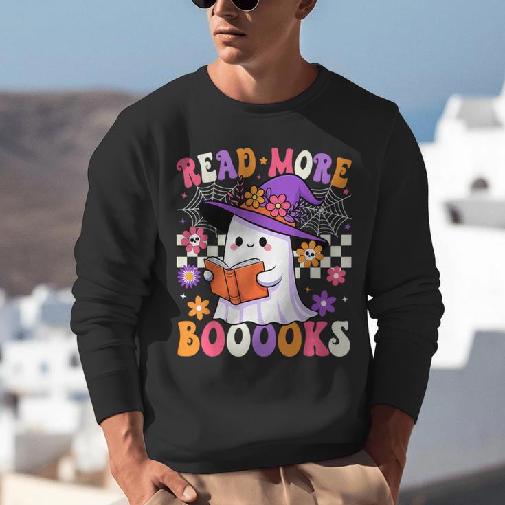 Read More Books Ghost Reading Book Teacher Halloween Unisex Sweatshirt, funny gift