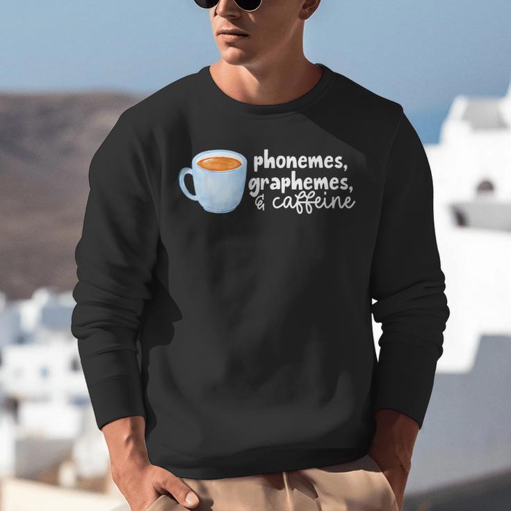 Reading Interventionist Specialist Teacher Phonemes Graphemes And Caffeine Reading Intervention -Adults Classic Fit Short Sleeve Unisex Sweatshirt, funny gift Reading Interventionist Specialist Teacher Phonemes Graphemes And Caffeine Reading Intervention -Adults Classic Fit Short Sleeve Unisex Sweatshirt, funny gift