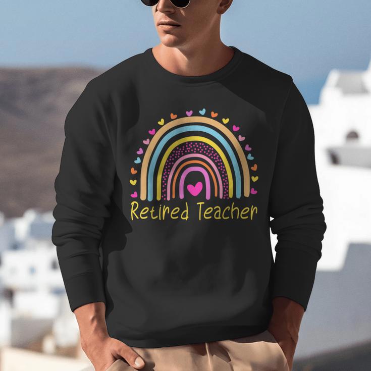 Retired Teacher Rainbow Unisex Sweatshirt, funny gift Retired Teacher Rainbow Unisex Sweatshirt, funny gift