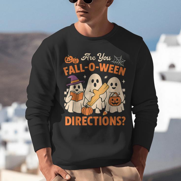 Retro Are You Fall O Ween Directions Ghost Teacher Spooky Unisex Sweatshirt, funny gift Retro Are You Fall O Ween Directions Ghost Teacher Spooky Unisex Sweatshirt, funny gift