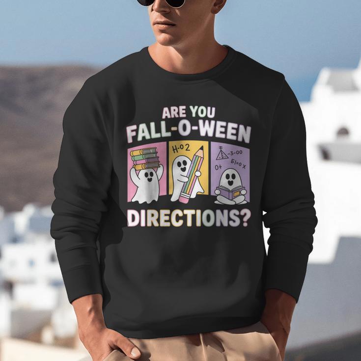 Retro Are You Fall O Ween Directions Teacher Halloween Ghost Unisex Sweatshirt, funny gift Retro Are You Fall O Ween Directions Teacher Halloween Ghost Unisex Sweatshirt, funny gift
