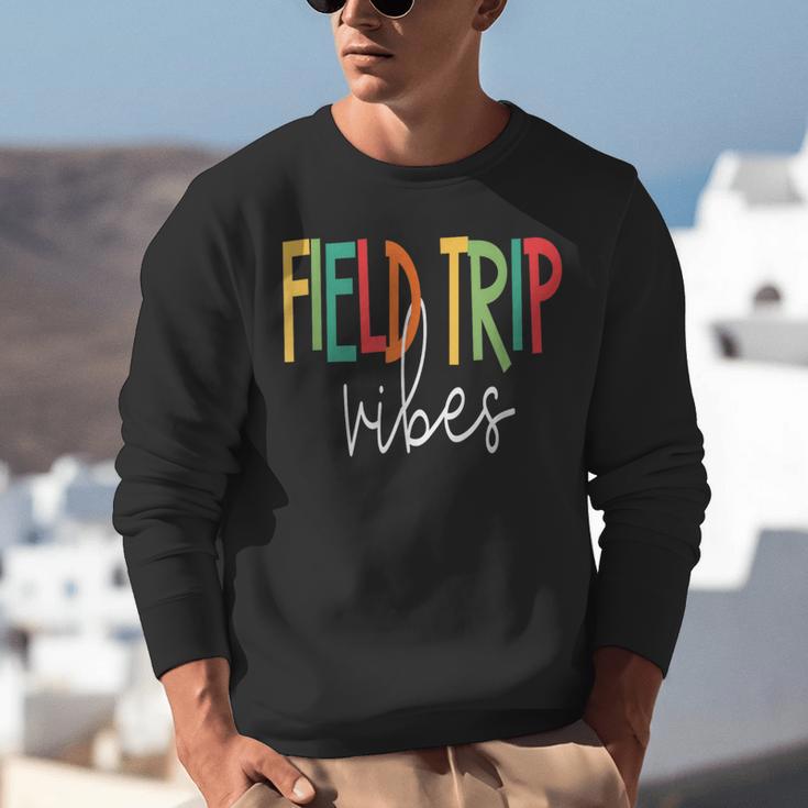 Retro Field Trip Vibes Vintage Field Trip Vibes Teacher Kids Unisex Sweatshirt, funny gift