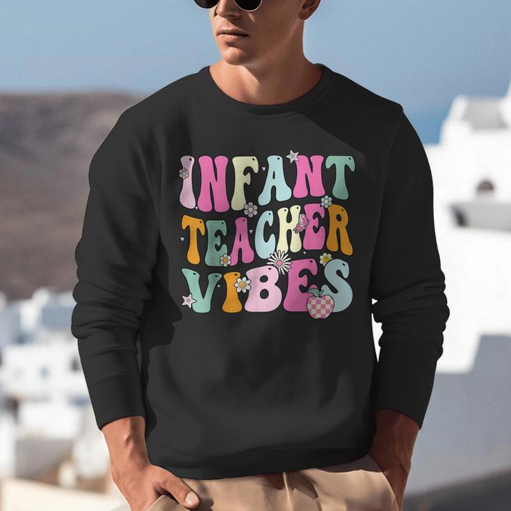 Retro Infant Teacher Vibes Women Daycare Teacher Unisex Sweatshirt, funny gift Retro Infant Teacher Vibes Women Daycare Teacher Unisex Sweatshirt, funny gift