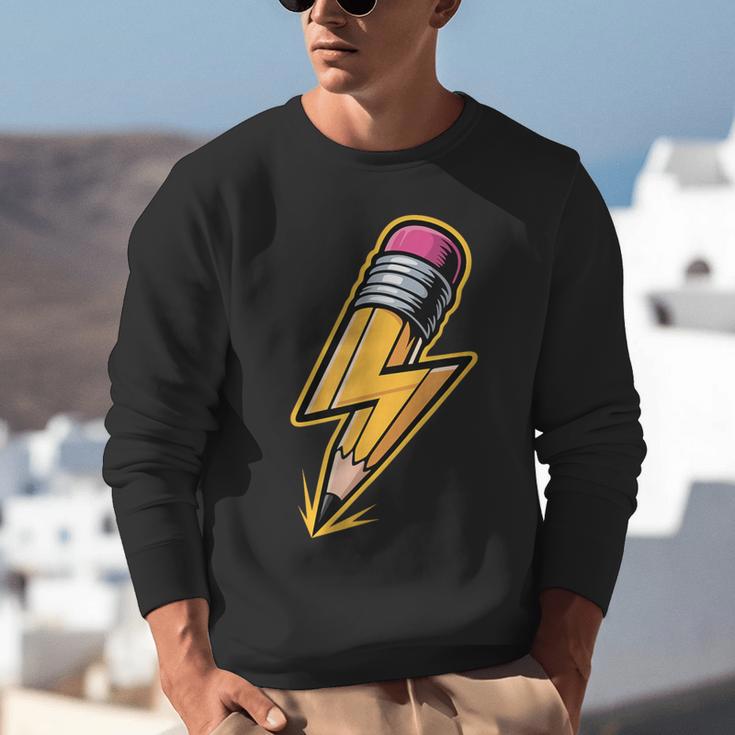 Retro Pencil Pencil Back To School Teacher Student Unisex Sweatshirt, funny gift