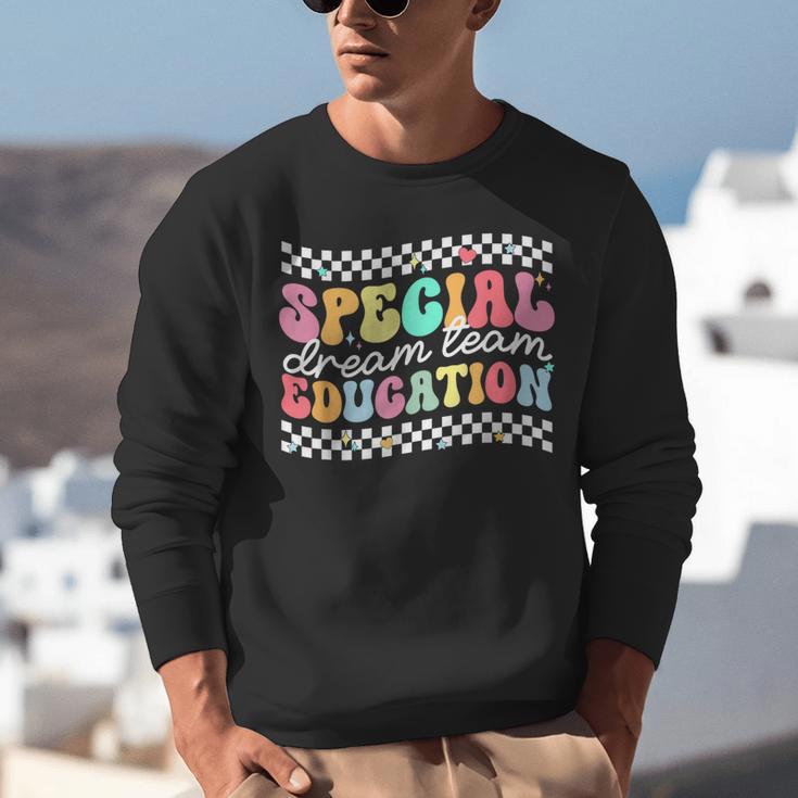 Retro Special Education Squad Groovy Dream Team SPED Teacher Unisex Sweatshirt, Groovy Teacher Sweatshirts, funny gift Retro Special Education Squad Groovy Dream Team SPED Teacher Unisex Sweatshirt, Groovy Teacher Sweatshirts, funny gift