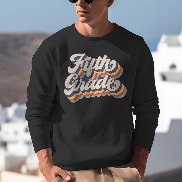 Retro Sunset Fifth Grade Teacher & Student Back To School Unisex Sweatshirt, funny gift Retro Sunset Fifth Grade Teacher & Student Back To School Unisex Sweatshirt, funny gift