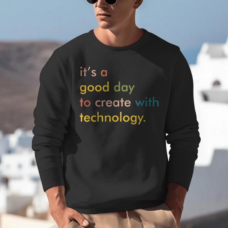 Retro Technology Teacher Shirt Tech Teacher Unisex Sweatshirt, funny gift