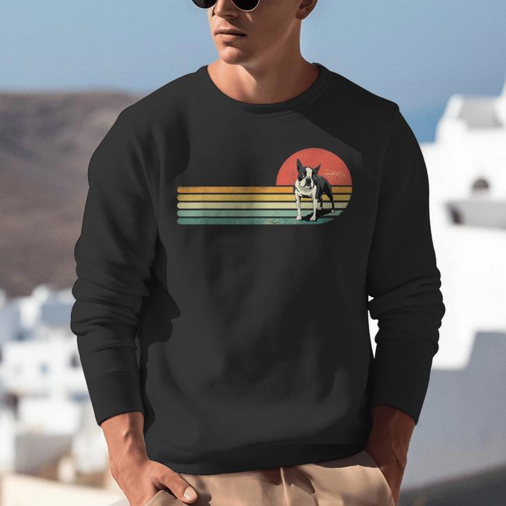 Retro Vintage Boston Terrier Dog Lover Boston Terrier Mom Unisex Sweatshirt, Boston Terrier Mom Sweatshirts, funny gift