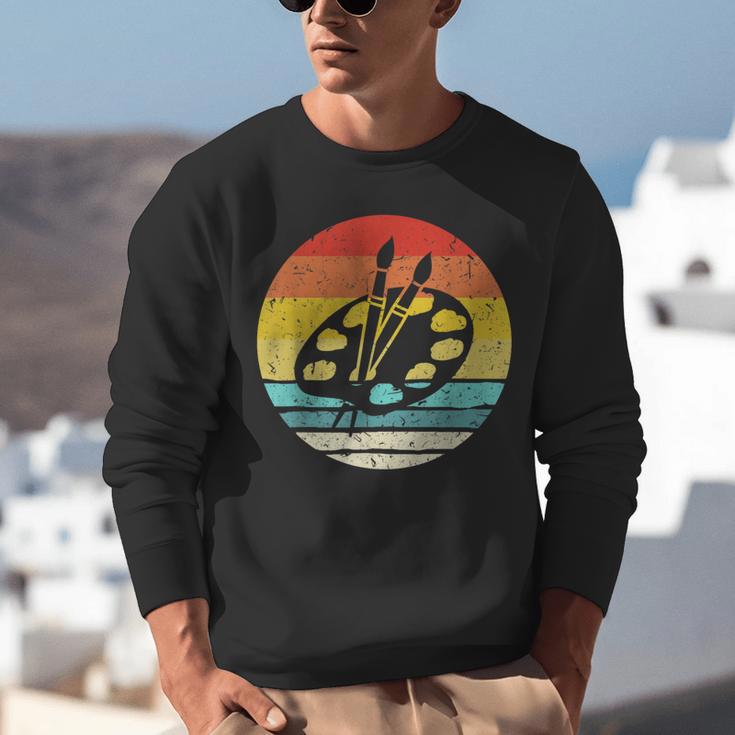 Retro Vintage Paint Palette Costume Artist Art Teacher Men Women Unisex Sweatshirt, funny gift Retro Vintage Paint Palette Costume Artist Art Teacher Men Women Unisex Sweatshirt, funny gift