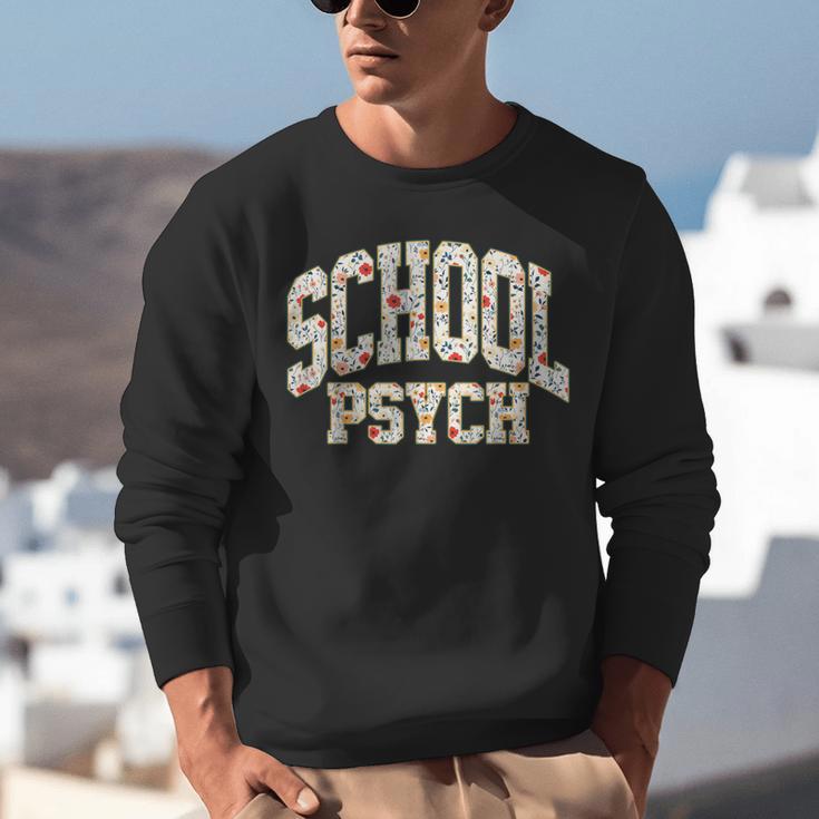 Retro Wildflower School Psych Teacher School Psychologist Unisex Sweatshirt, funny gift Retro Wildflower School Psych Teacher School Psychologist Unisex Sweatshirt, funny gift