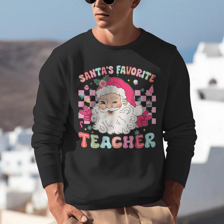 Santa Favorite Teacher Shirt Teacher Christmas Unisex Sweatshirt, funny gift