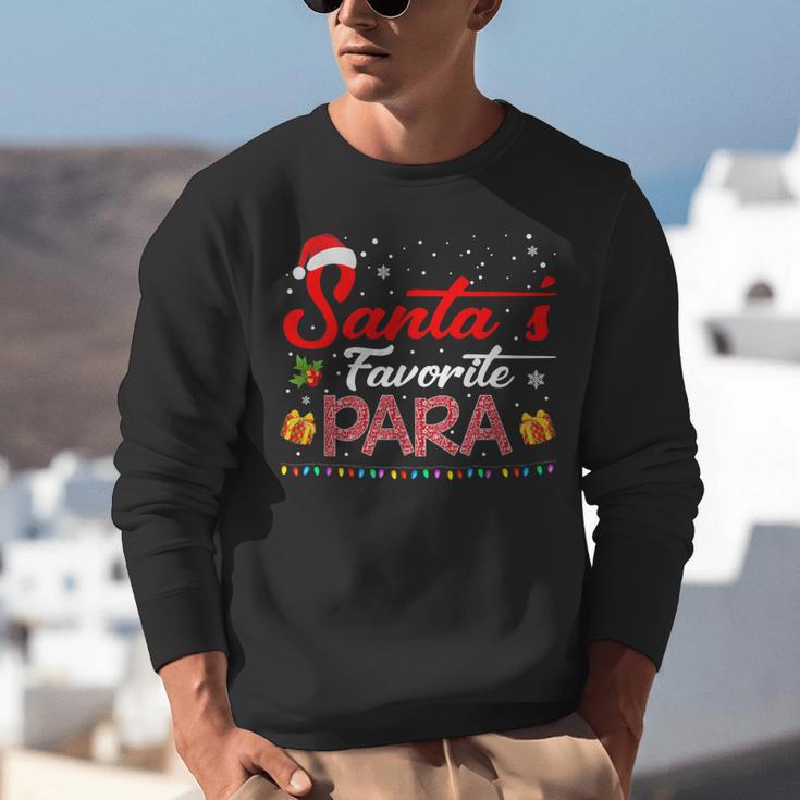 Santa's Favorite Para Christmas Paraprofessional Teacher Unisex Sweatshirt, funny gift