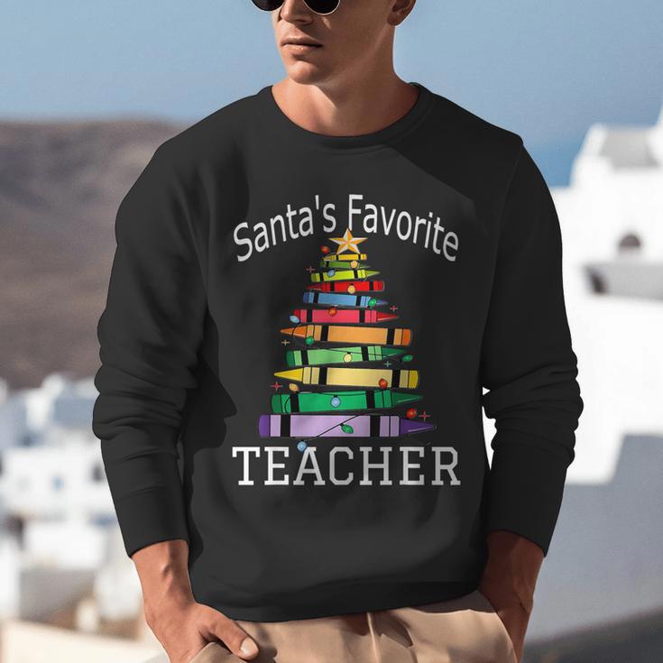 Santa's Favorite Teacher Idea For Christmas Teachers Unisex Sweatshirt, funny gift Santa's Favorite Teacher Idea For Christmas Teachers Unisex Sweatshirt, funny gift
