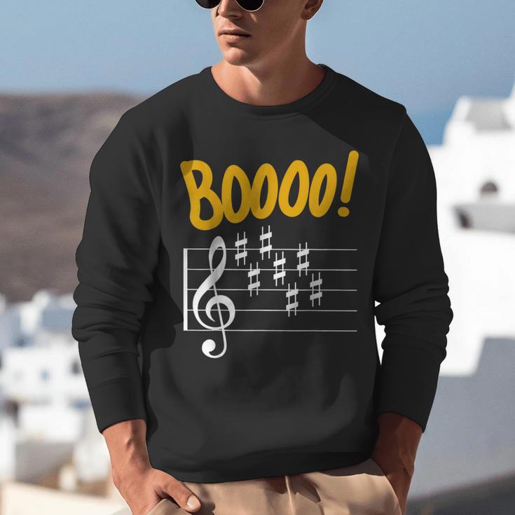 Scary Key Signature Boo Music Halloween Musician Teacher Men Women Unisex Sweatshirt, funny gift