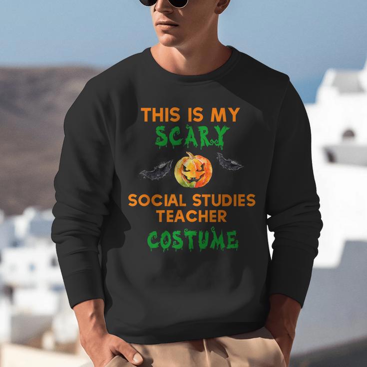 My Scary Social Studies Teacher Costume Halloween Men Women Unisex Sweatshirt, funny gift