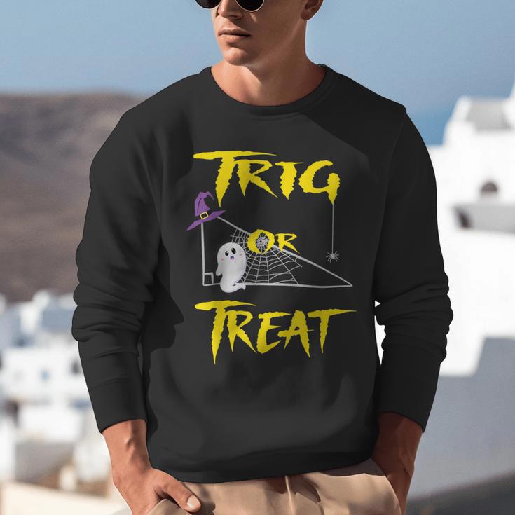 School Math Teacher Halloween 2022 Trig Or Treat Shirt Unisex Sweatshirt, funny gift