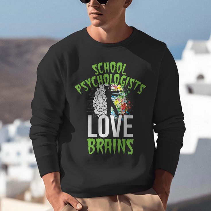 School Psychologists Love Brains Halloween Teacher Counselor Unisex Sweatshirt, funny gift School Psychologists Love Brains Halloween Teacher Counselor Unisex Sweatshirt, funny gift