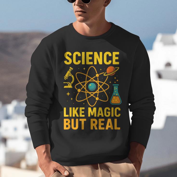 Science Like Magic But Real Nerdy Teacher Unisex Sweatshirt, Science Teacher Sweatshirts, funny gift