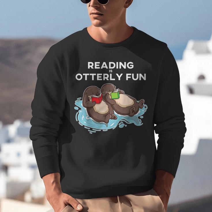Sea Otter Book Reading Shirt For Bookworm Teachers Unisex Sweatshirt, funny gift