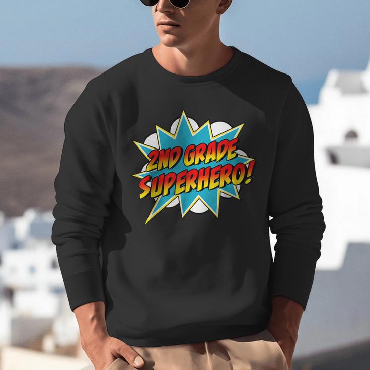 Second Grade Superhero Teacher Student 2nd Grade Comic Retro Unisex Sweatshirt, 2nd Grade Teacher Sweatshirts, funny gift Second Grade Superhero Teacher Student 2nd Grade Comic Retro Unisex Sweatshirt, 2nd Grade Teacher Sweatshirts, funny gift