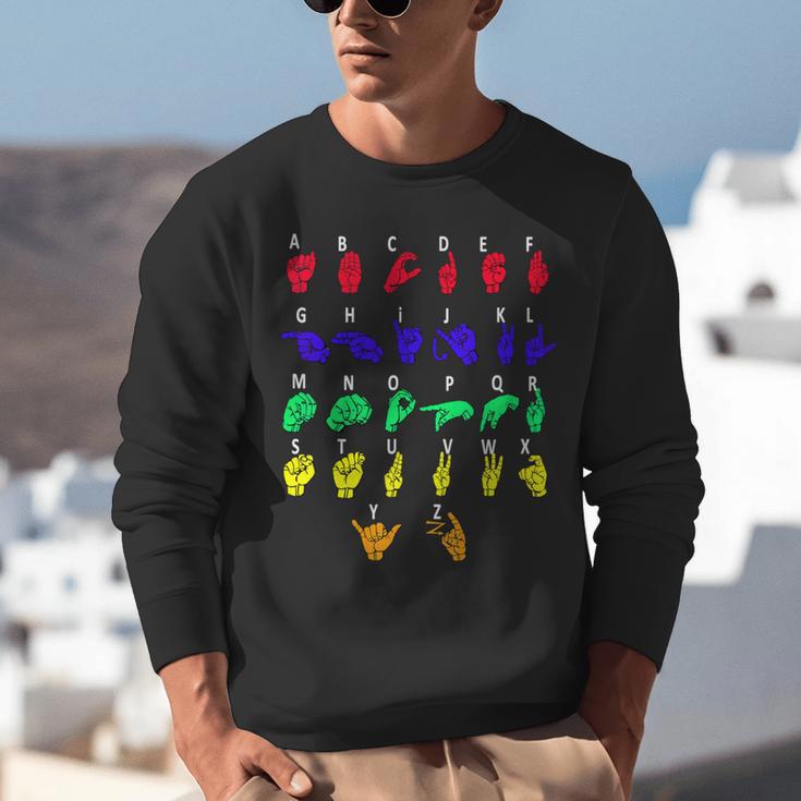 Sign Language Alphabet For ASL Interpreter Deaf Teacher Stud For Men Women Girls Kids Unisex Sweatshirt, funny gift Sign Language Alphabet For ASL Interpreter Deaf Teacher Stud For Men Women Girls Kids Unisex Sweatshirt, funny gift