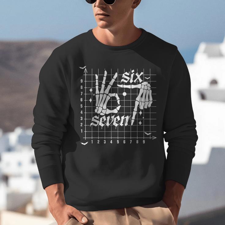 Six Seven Coordinate 67 Skeleton Math Teacher 67 Unisex Sweatshirt, funny gift Six Seven Coordinate 67 Skeleton Math Teacher 67 Unisex Sweatshirt, funny gift