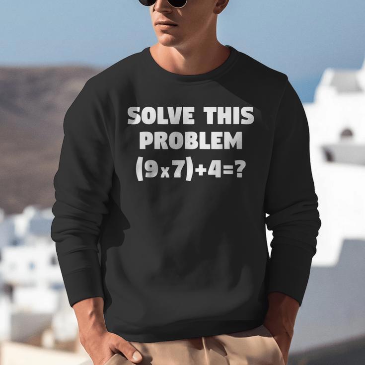 Solve This Problem 9X7467 Elementary Math Teacher Unisex Sweatshirt, funny gift Solve This Problem 9X7467 Elementary Math Teacher Unisex Sweatshirt, funny gift
