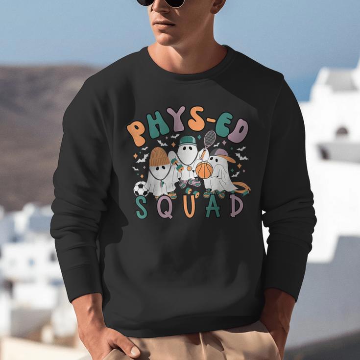 Spooky Ghost PE Teacher Squad Physical Education Halloween Unisex Sweatshirt, Pe Teacher Sweatshirts, funny gift Spooky Ghost PE Teacher Squad Physical Education Halloween Unisex Sweatshirt, Pe Teacher Sweatshirts, funny gift