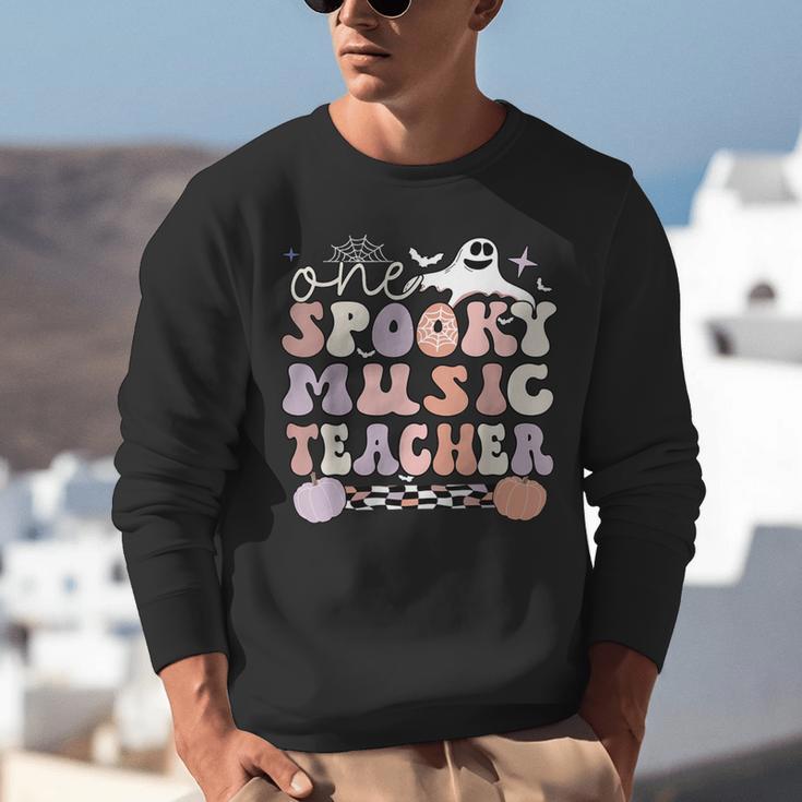 Spooky Music Teacher Halloween Music Teaching Men Women Unisex Sweatshirt, funny gift