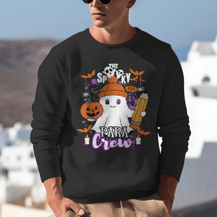 Spooky Para Crew Ghost Halloween Paraprofessional Teacher Unisex Sweatshirt, funny gift Spooky Para Crew Ghost Halloween Paraprofessional Teacher Unisex Sweatshirt, funny gift