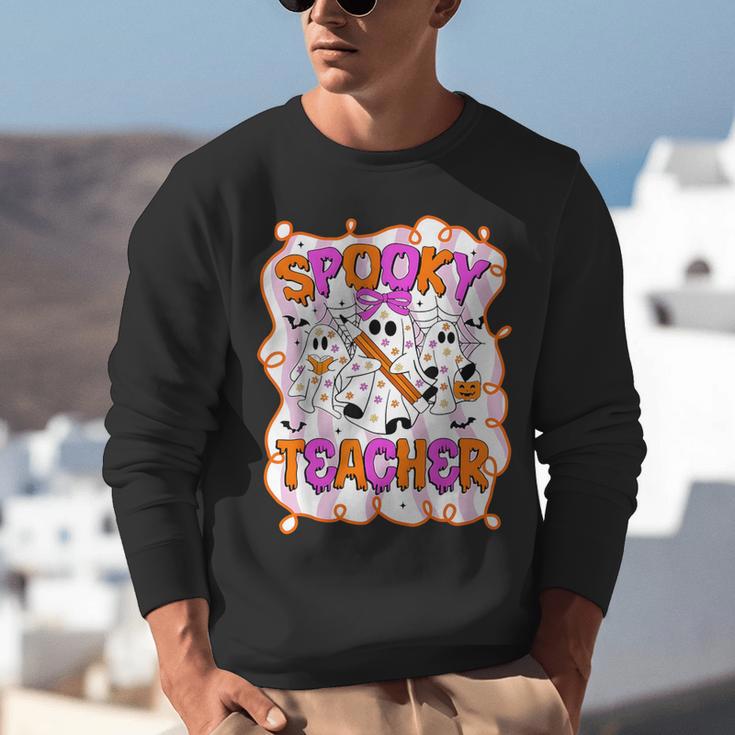 Spooky Teacher Ghost Pencil Teacher Halloween Teacher Unisex Sweatshirt, funny gift Spooky Teacher Ghost Pencil Teacher Halloween Teacher Unisex Sweatshirt, funny gift