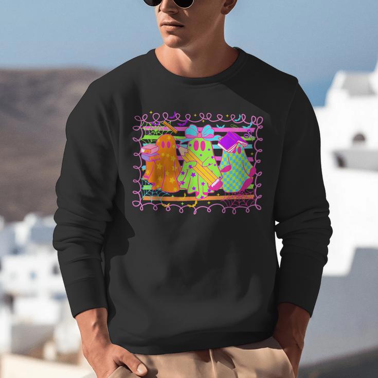 Spooky Teacher Halloween Ghost Fall Autumn Season Women Unisex Sweatshirt, funny gift Spooky Teacher Halloween Ghost Fall Autumn Season Women Unisex Sweatshirt, funny gift