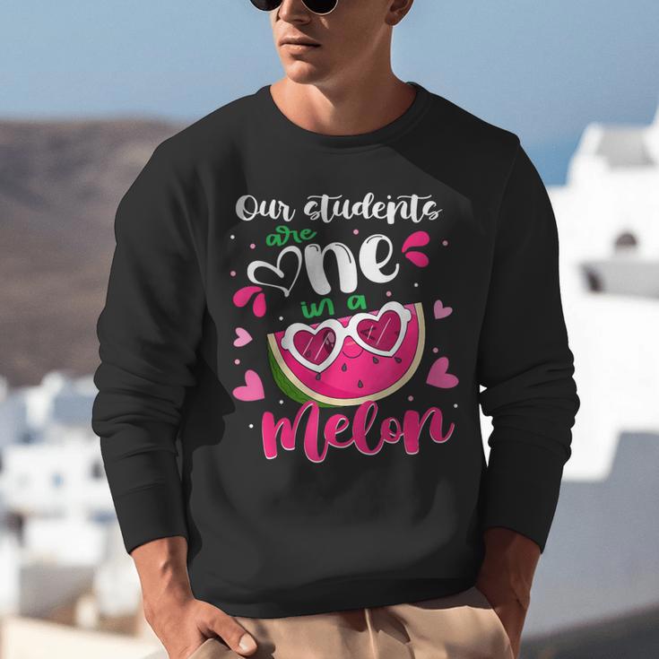 Our Students Are One In A Melon Teacher Watermelon Summer Unisex Sweatshirt, funny gift
