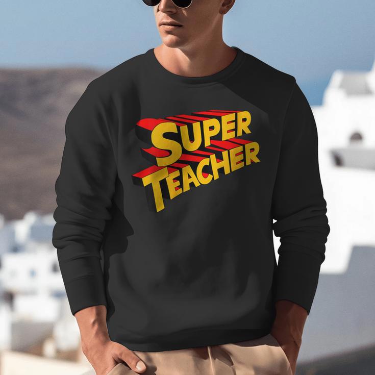 Super Teacher SuperTeacher Unisex Sweatshirt, Super Teacher Sweatshirts, funny gift