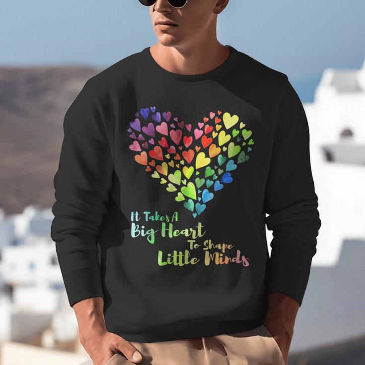 It Takes A Big Heart To Shape Little Minds Teacher Student Men Women Kids Unisex Sweatshirt, funny gift