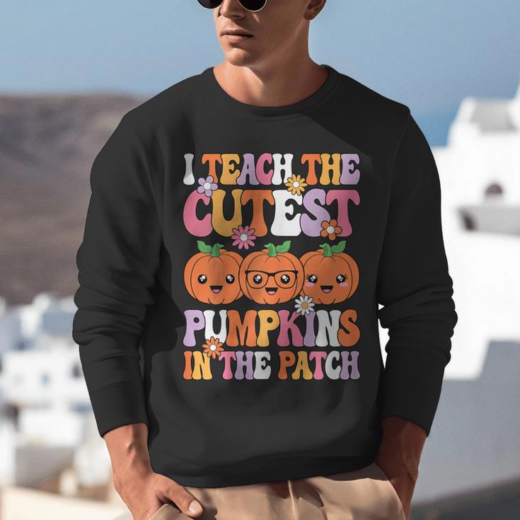 I Teach The Cutest Pumpkins Halloween Fall Teacher Women Unisex Sweatshirt, funny gift I Teach The Cutest Pumpkins Halloween Fall Teacher Women Unisex Sweatshirt, funny gift