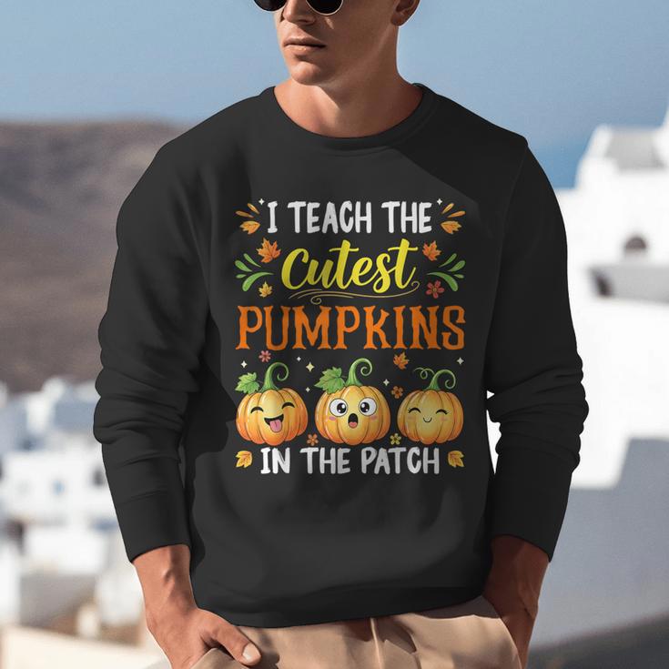 I Teach The Cutest Pumpkins Halloween Teacher Unisex Sweatshirt, funny gift I Teach The Cutest Pumpkins Halloween Teacher Unisex Sweatshirt, funny gift