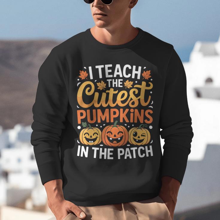 I Teach The Cutest Pumpkins Tshirt Halloween Teacher Unisex Sweatshirt, funny gift I Teach The Cutest Pumpkins Tshirt Halloween Teacher Unisex Sweatshirt, funny gift