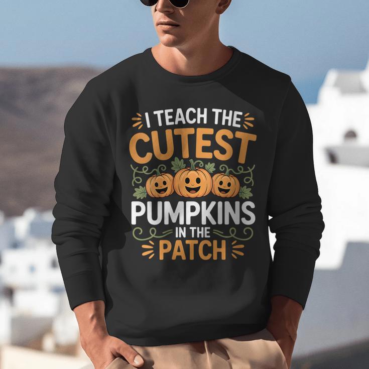 I Teach The Cutest Pumpkins In The Patch Halloween Teacher Unisex Sweatshirt, funny gift I Teach The Cutest Pumpkins In The Patch Halloween Teacher Unisex Sweatshirt, funny gift