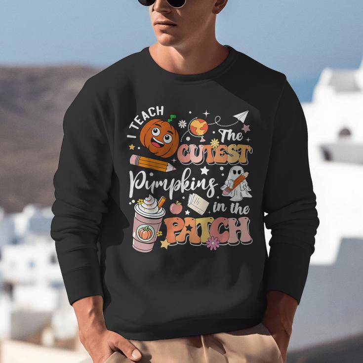 I Teach The Cutest Pumpkins In The Patch Halloween Teacher Unisex Sweatshirt, funny gift