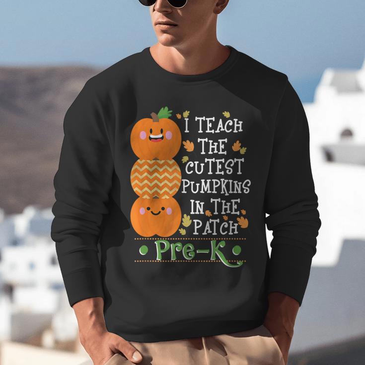 I Teach The Cutest Pumpkins In Patch Pre-K Halloween Teacher Unisex Sweatshirt, funny gift