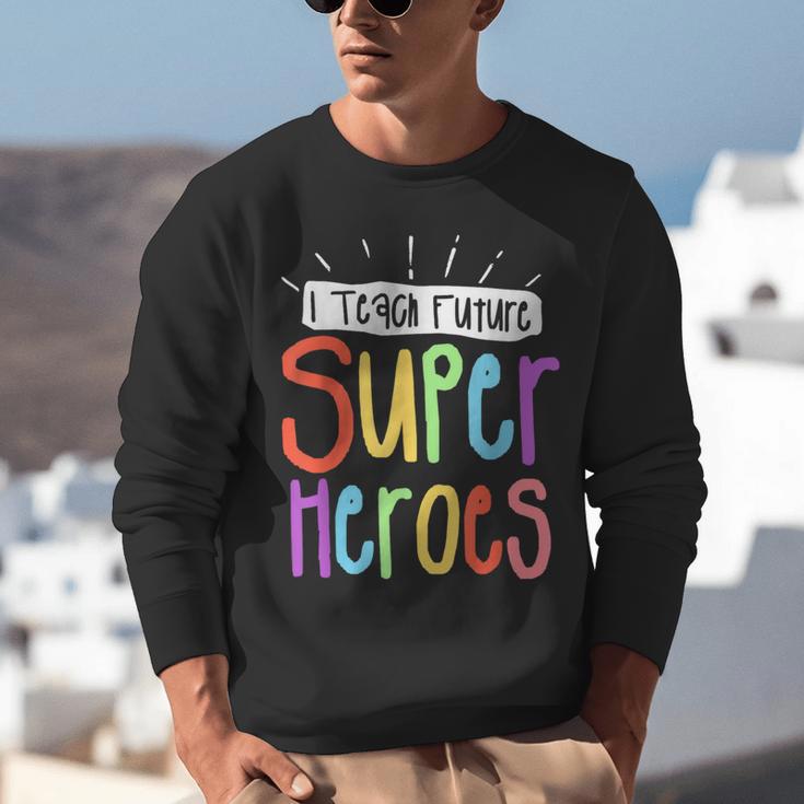 I Teach Future Superheroes Teacher Teaching Unisex Sweatshirt, Future Teacher Sweatshirts, funny gift I Teach Future Superheroes Teacher Teaching Unisex Sweatshirt, Future Teacher Sweatshirts, funny gift