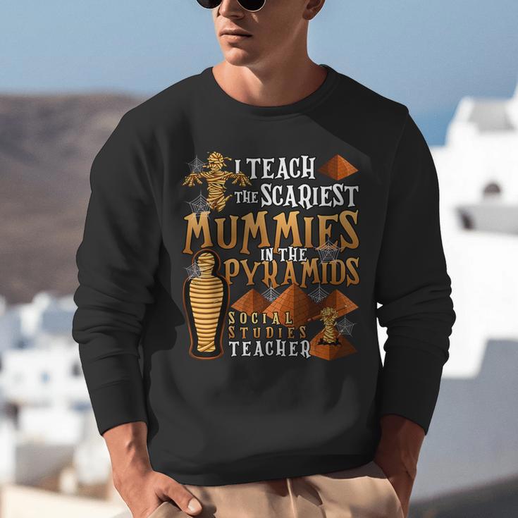 Teach The Scariest Mummies Halloween Social Studies Teacher Men Women Unisex Sweatshirt, funny gift Teach The Scariest Mummies Halloween Social Studies Teacher Men Women Unisex Sweatshirt, funny gift