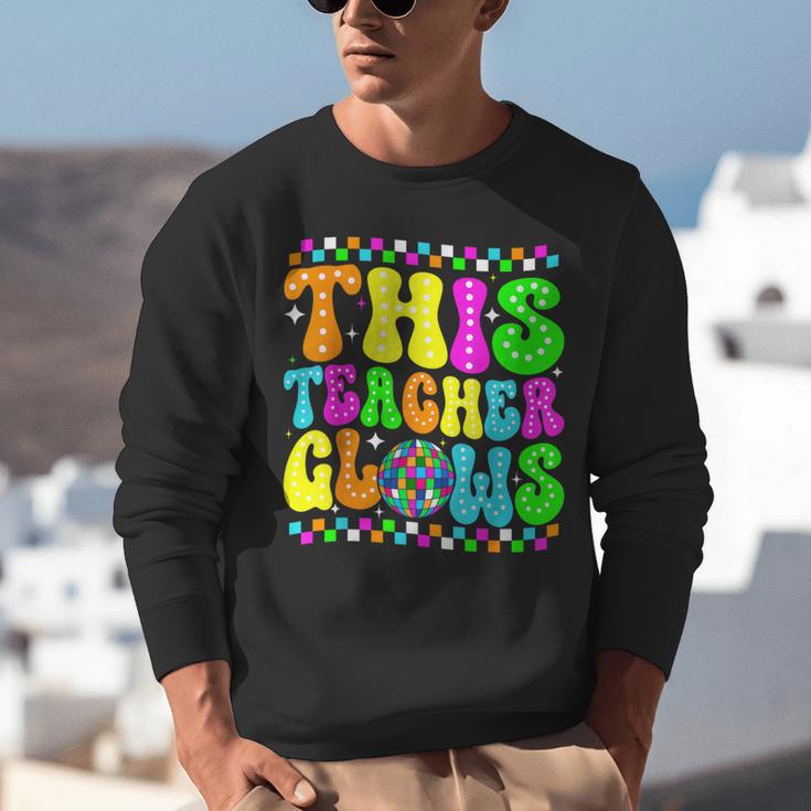 This Teacher 80s 90s Teachers's Day Glows Last Day Of School Unisex Sweatshirt, 90s Teacher Sweatshirts, funny gift This Teacher 80s 90s Teachers's Day Glows Last Day Of School Unisex Sweatshirt, 90s Teacher Sweatshirts, funny gift