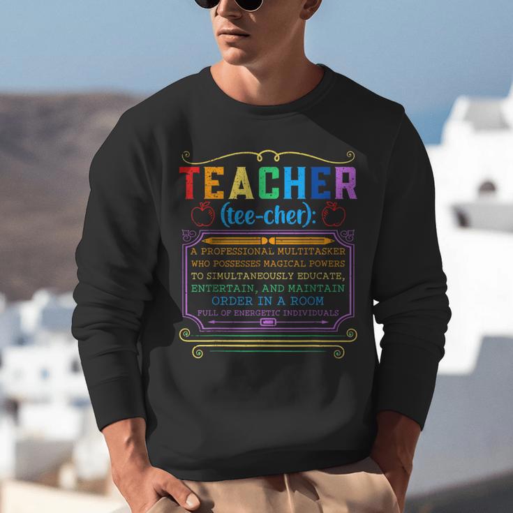 Teacher Definition Teaching School Teacher Unisex Sweatshirt, funny gift Teacher Definition Teaching School Teacher Unisex Sweatshirt, funny gift