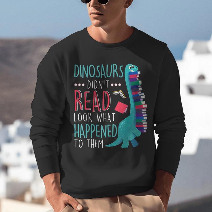 Teacher Dinosaurs Didnt Read Look What Happened Book Reading Unisex Sweatshirt, funny gift Teacher Dinosaurs Didnt Read Look What Happened Book Reading Unisex Sweatshirt, funny gift