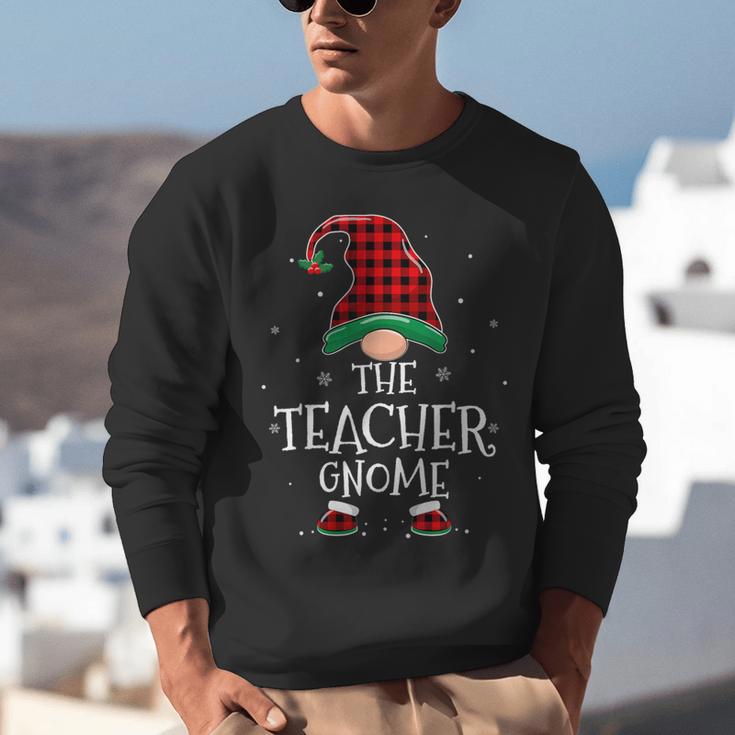 Teacher Gnome Xmas Family Matching Plaid Christmas Gnomes Unisex Sweatshirt, funny gift Teacher Gnome Xmas Family Matching Plaid Christmas Gnomes Unisex Sweatshirt, funny gift